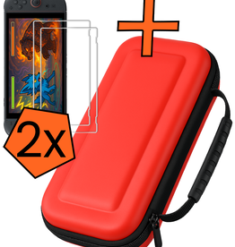 Nomfy Nomfy Nintendo Switch 2 Hoesje Handvat Met 2x Screenprotector - Rood