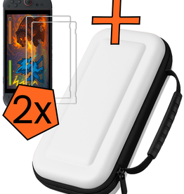 Nomfy Nomfy Nintendo Switch 2 Hoesje Handvat Met 2x Screenprotector - Wit