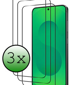 BASEY. BASEY. Samsung Galaxy S25 Edge Screenprotector Glas Full Cover - 3 PACK