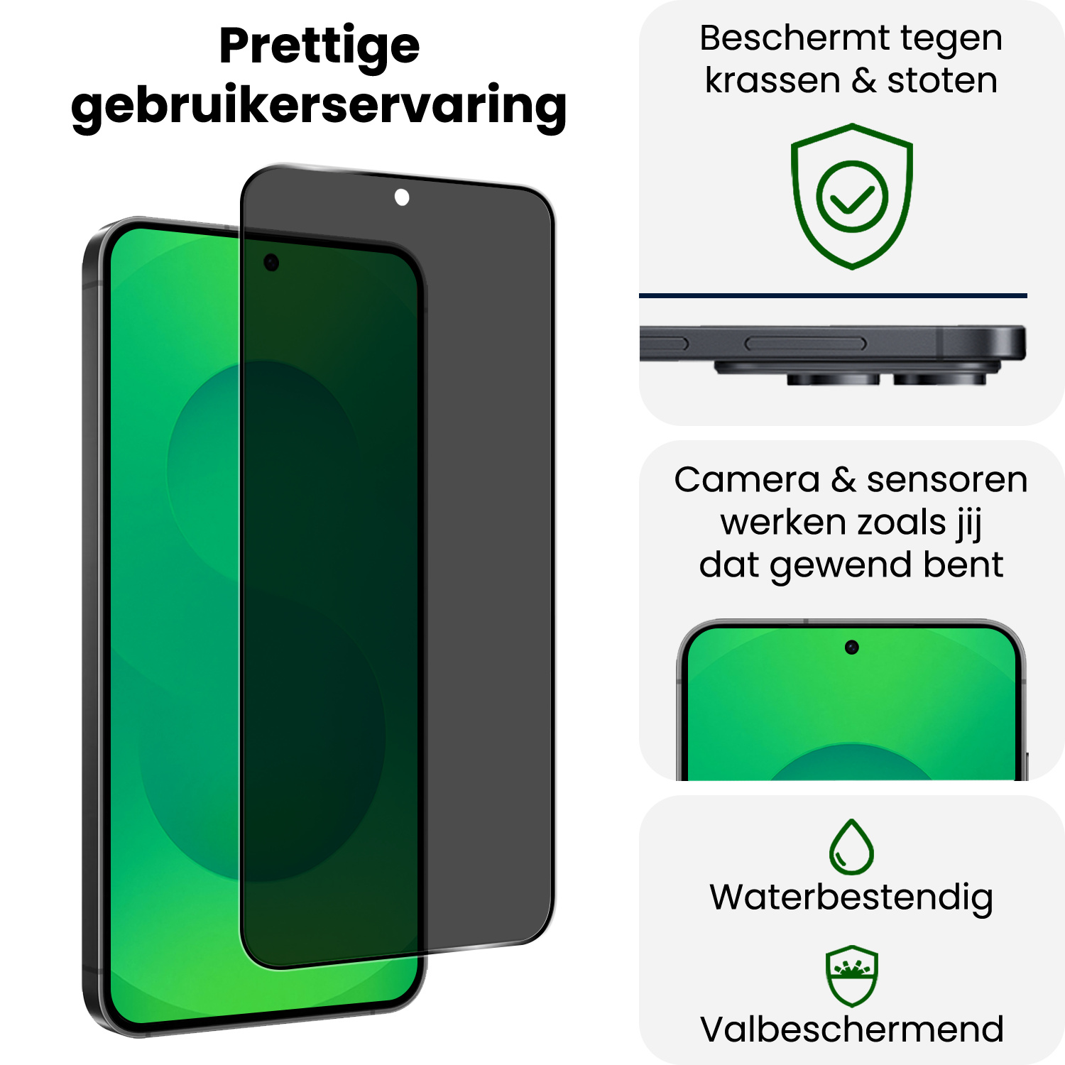 BASEY. BASEY. Samsung Galaxy S25 Edge Screenprotector Glas Privacy - 3 PACK