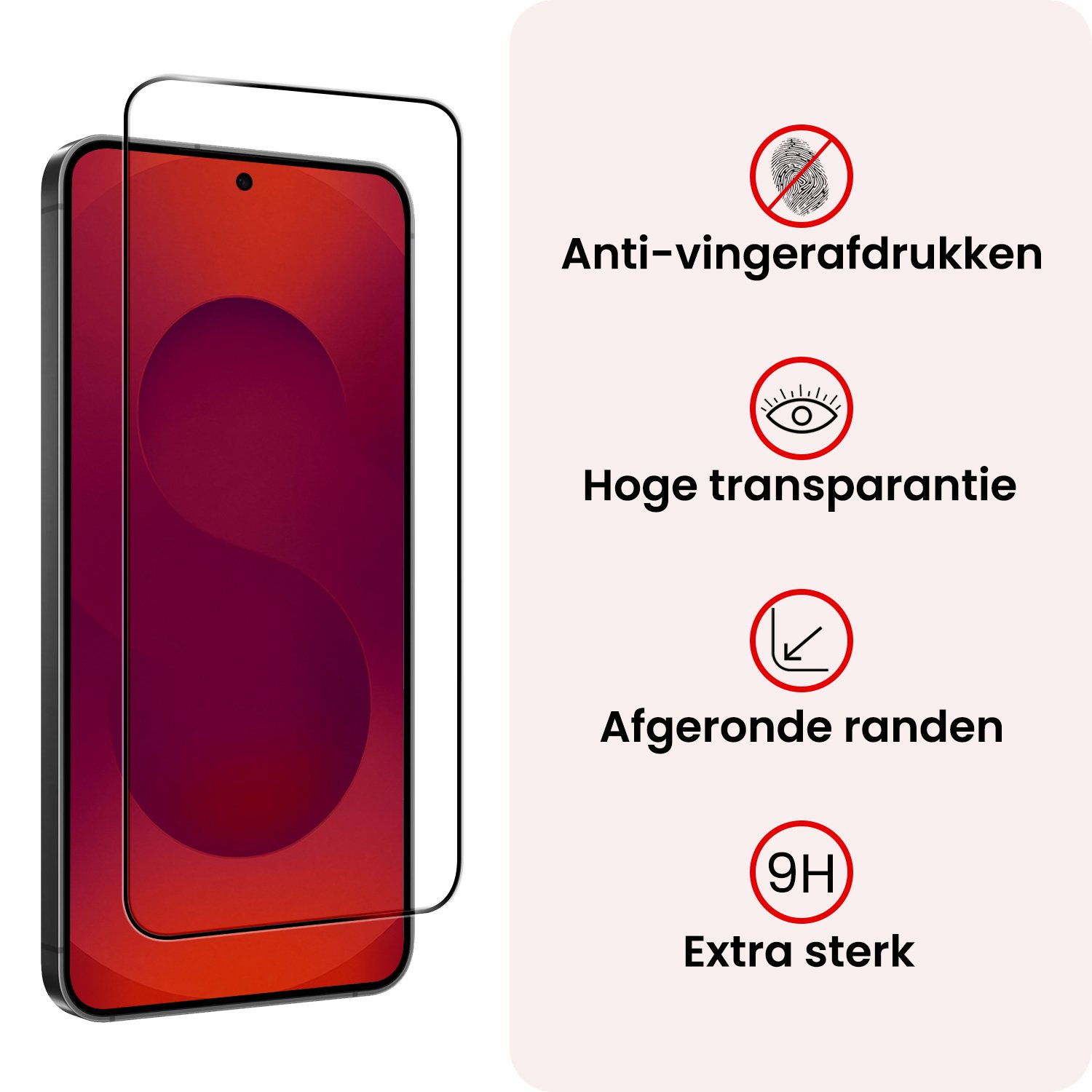 NoXx NoXx Samsung Galaxy S25 Edge Screenprotector Glas Full Cover - 3 PACK