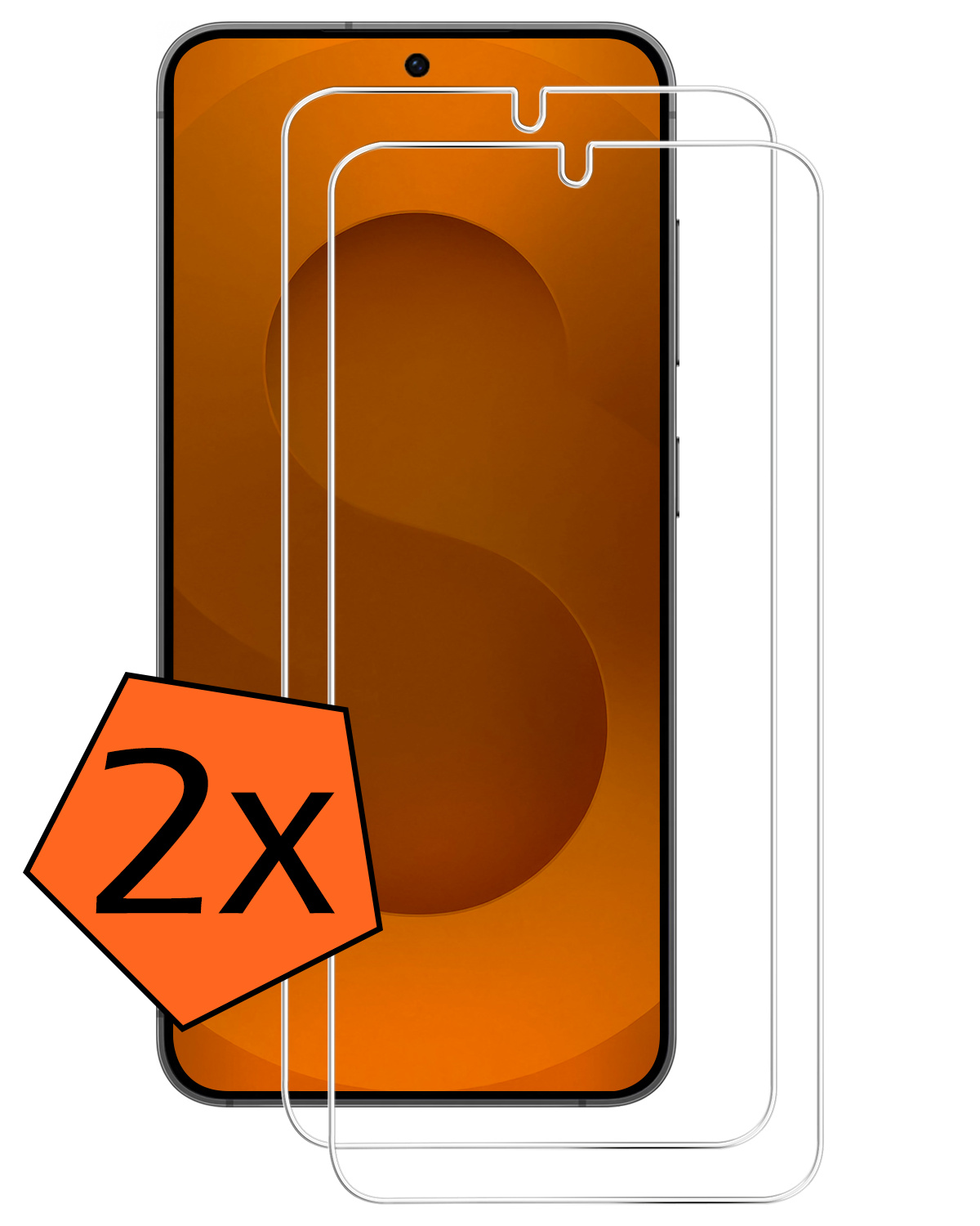 Nomfy Nomfy Samsung Galaxy S25 Edge Screenprotector Glas - 2 PACK