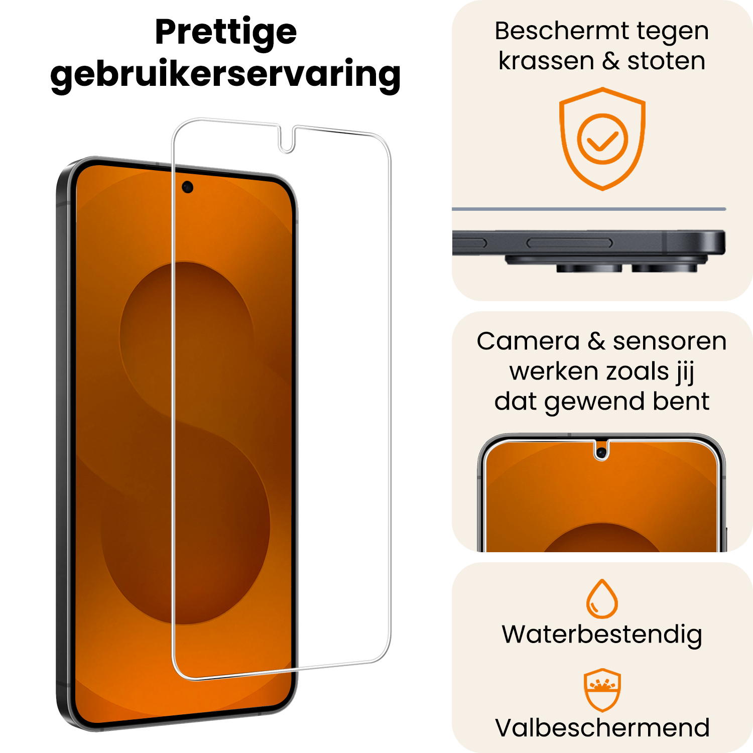 Nomfy Nomfy Samsung Galaxy S25 Edge Screenprotector Glas - 2 PACK