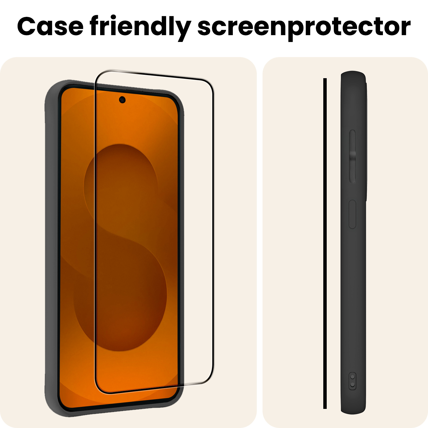 Nomfy Nomfy Samsung Galaxy S25 Edge Screenprotector Glas Full Cover - 2 PACK