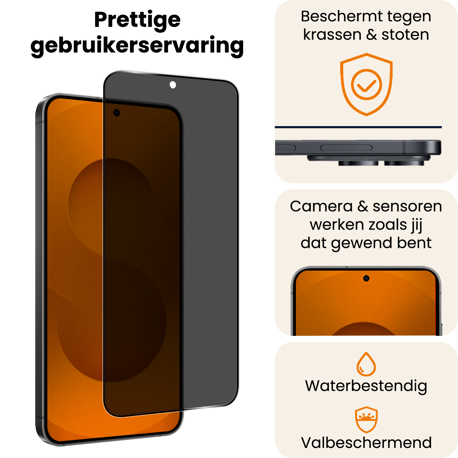 Nomfy Nomfy Samsung Galaxy S25 Edge Screenprotector Glas Privacy