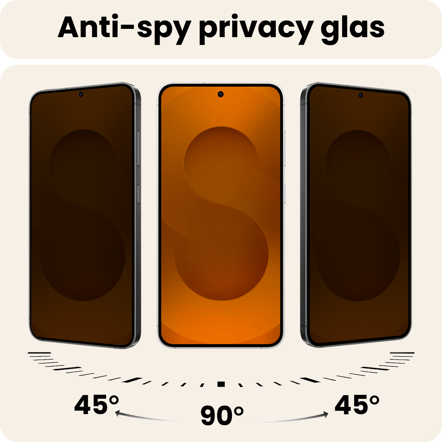 Nomfy Nomfy Samsung Galaxy S25 Edge Screenprotector Glas Privacy - 3 PACK