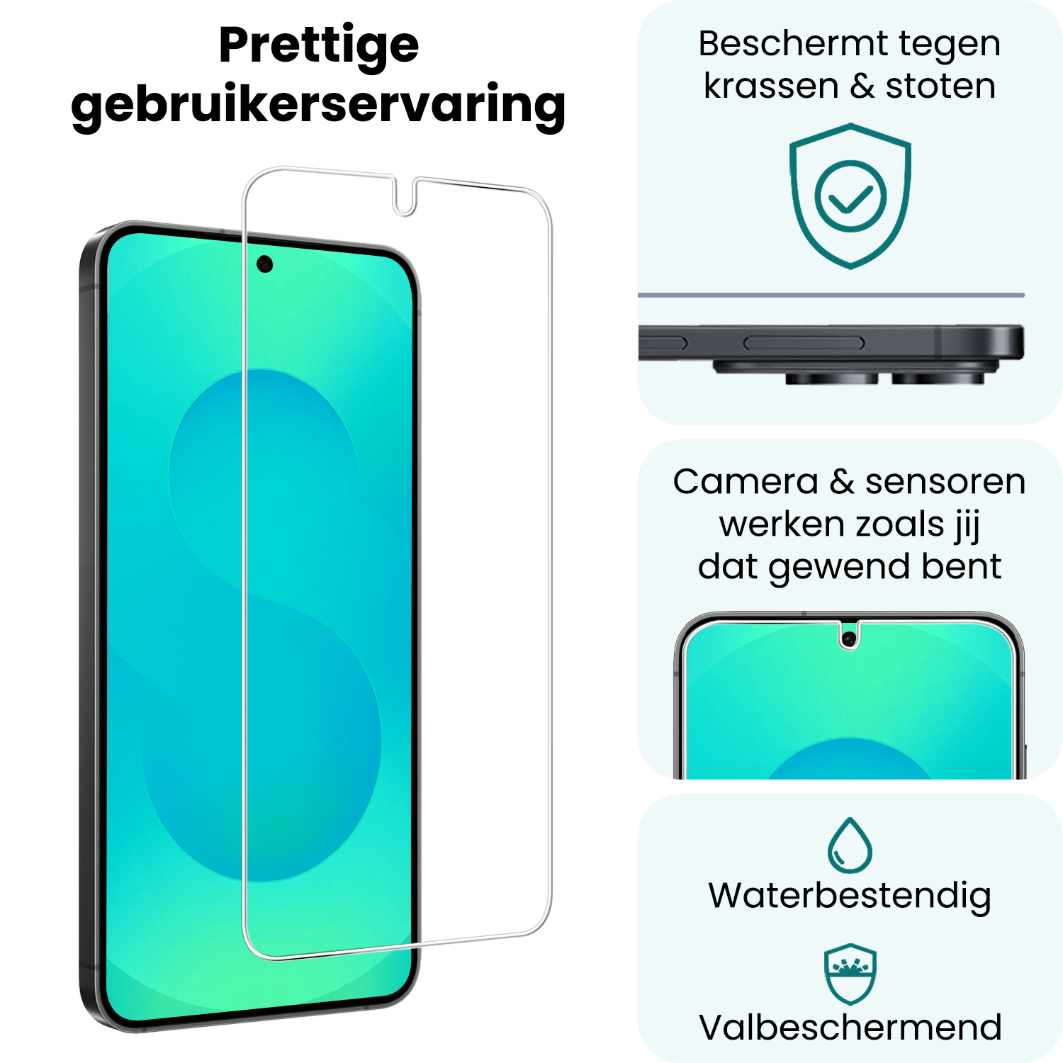 Forterra Forterra Samsung Galaxy S25 Edge Screenprotector Glas - 3 PACK