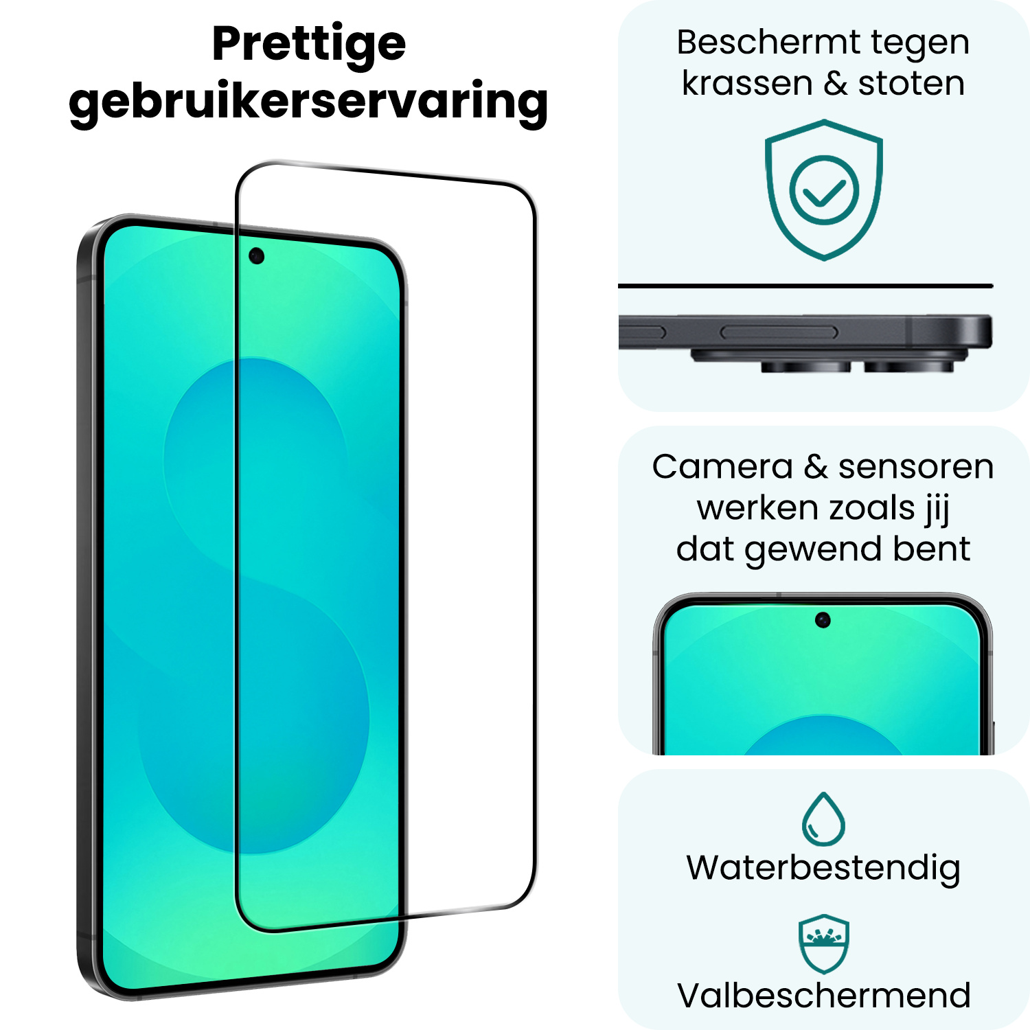 Forterra Forterra Samsung Galaxy S25 Edge Screenprotector Glas Full Cover - 2 PACK