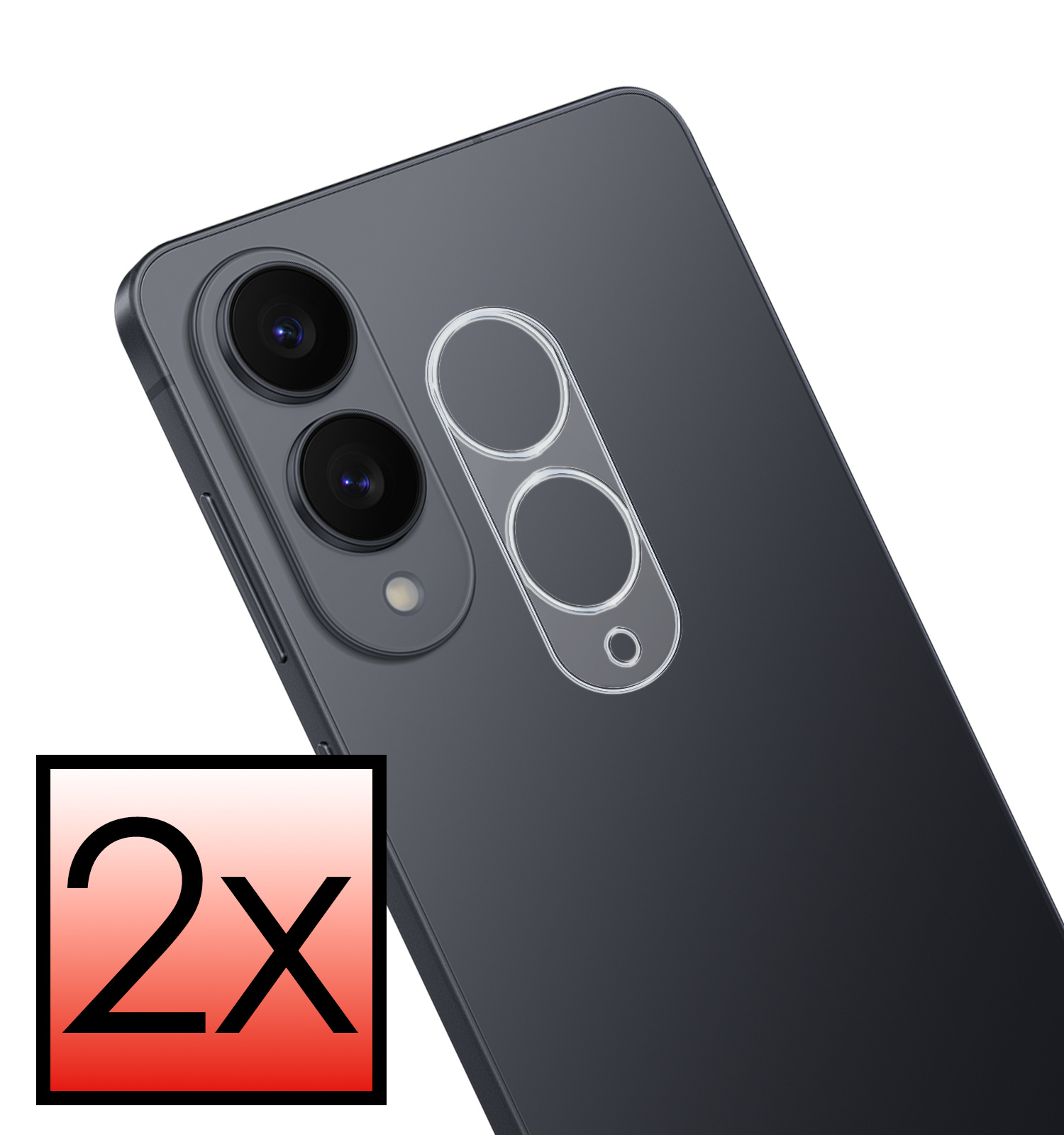 NoXx NoXx Samsung Galaxy S25 Edge Camera Screenprotector - 2 PACK