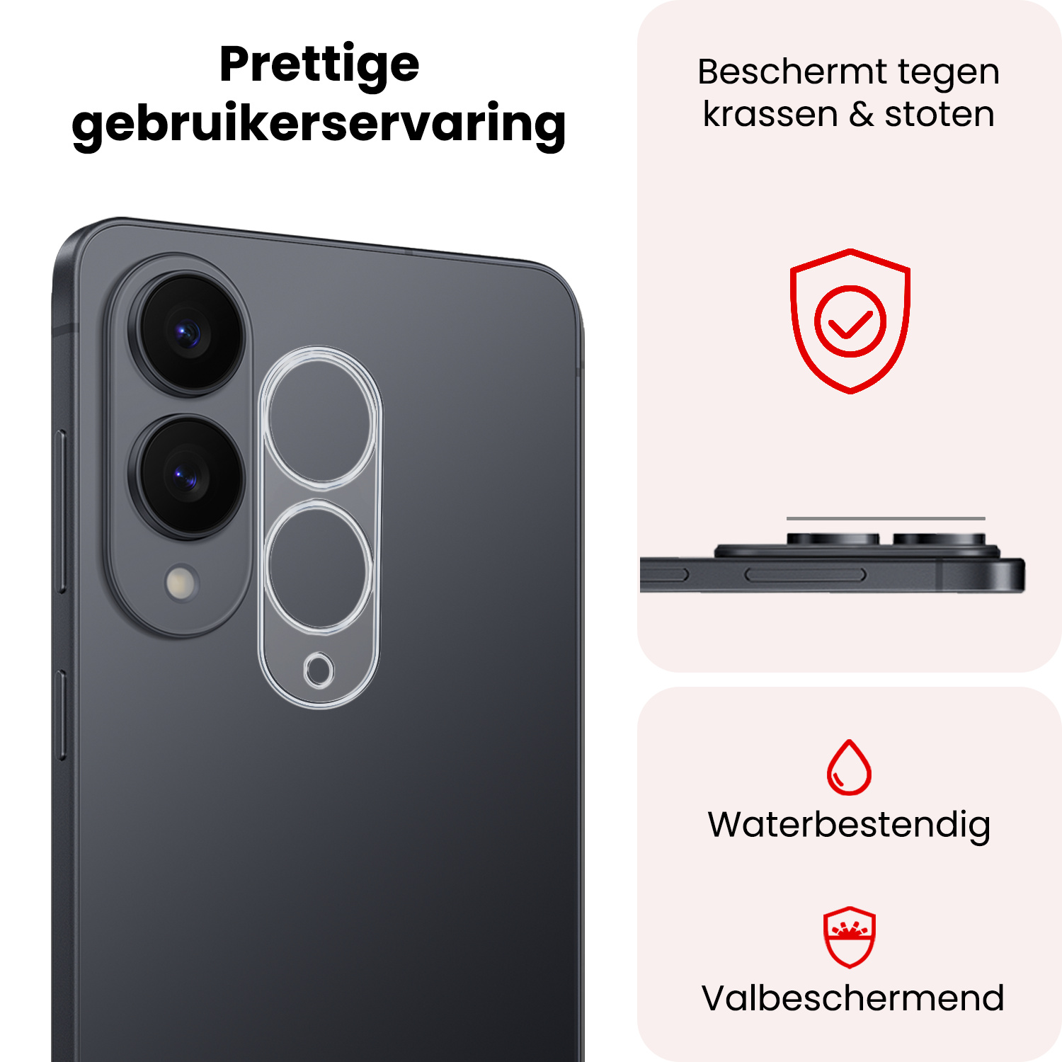 NoXx NoXx Samsung Galaxy S25 Edge Camera Screenprotector - 2 PACK