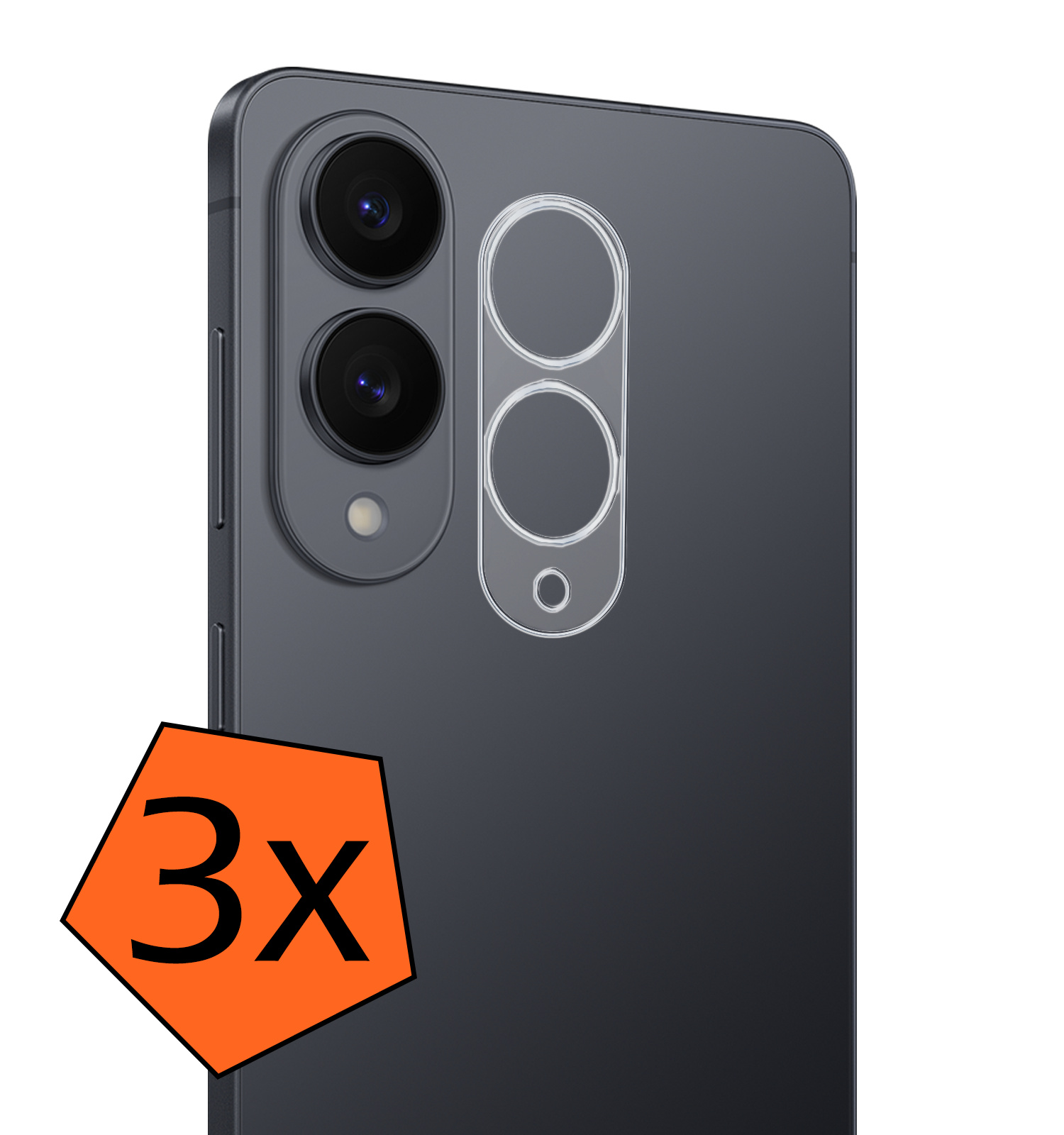 Nomfy Nomfy Samsung Galaxy S25 Edge Camera Screenprotector - 3 PACK