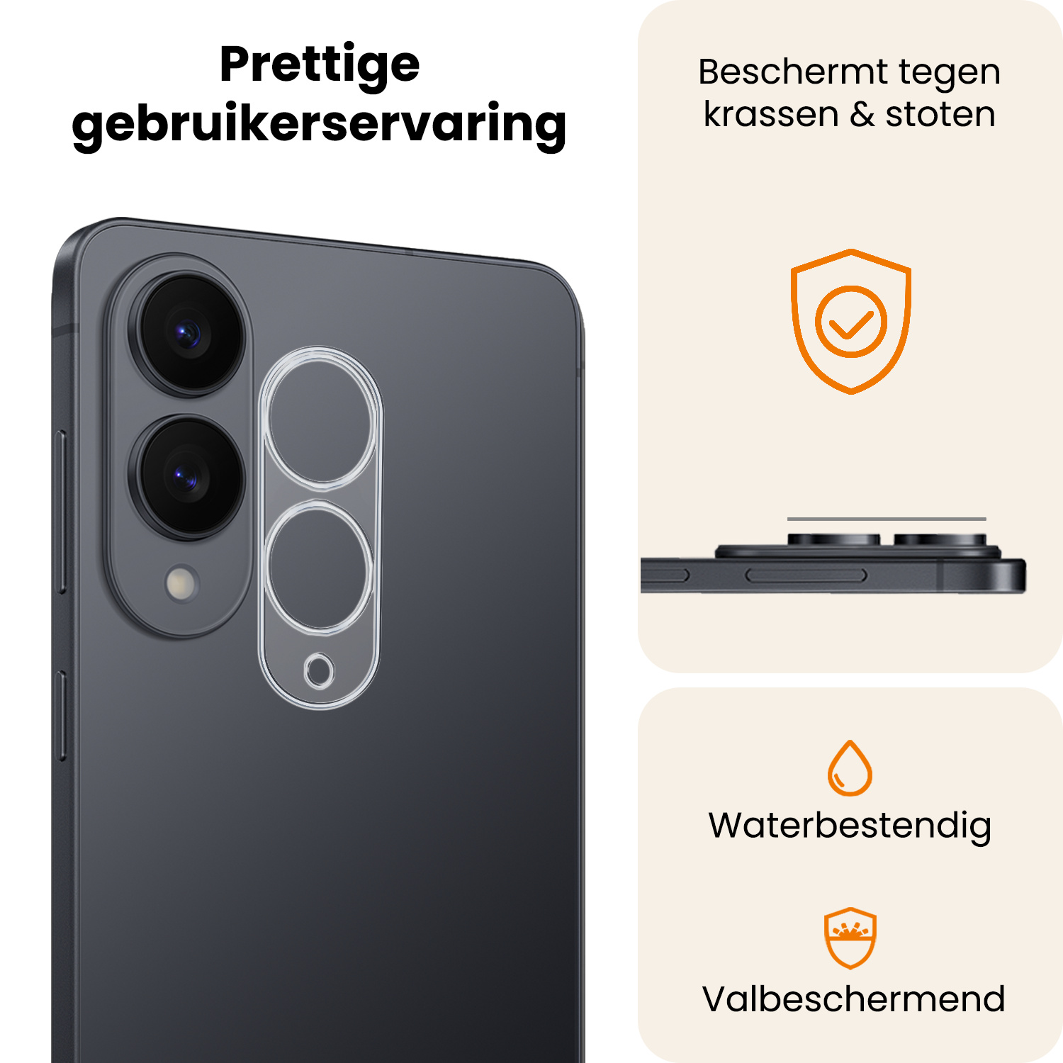 Nomfy Nomfy Samsung Galaxy S25 Edge Camera Screenprotector - 3 PACK