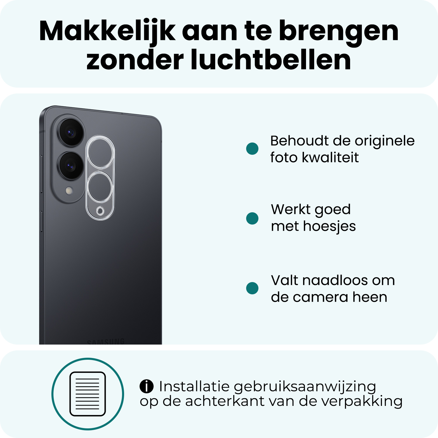 Forterra Forterra Samsung Galaxy S25 Edge Camera Screenprotector - 2 PACK