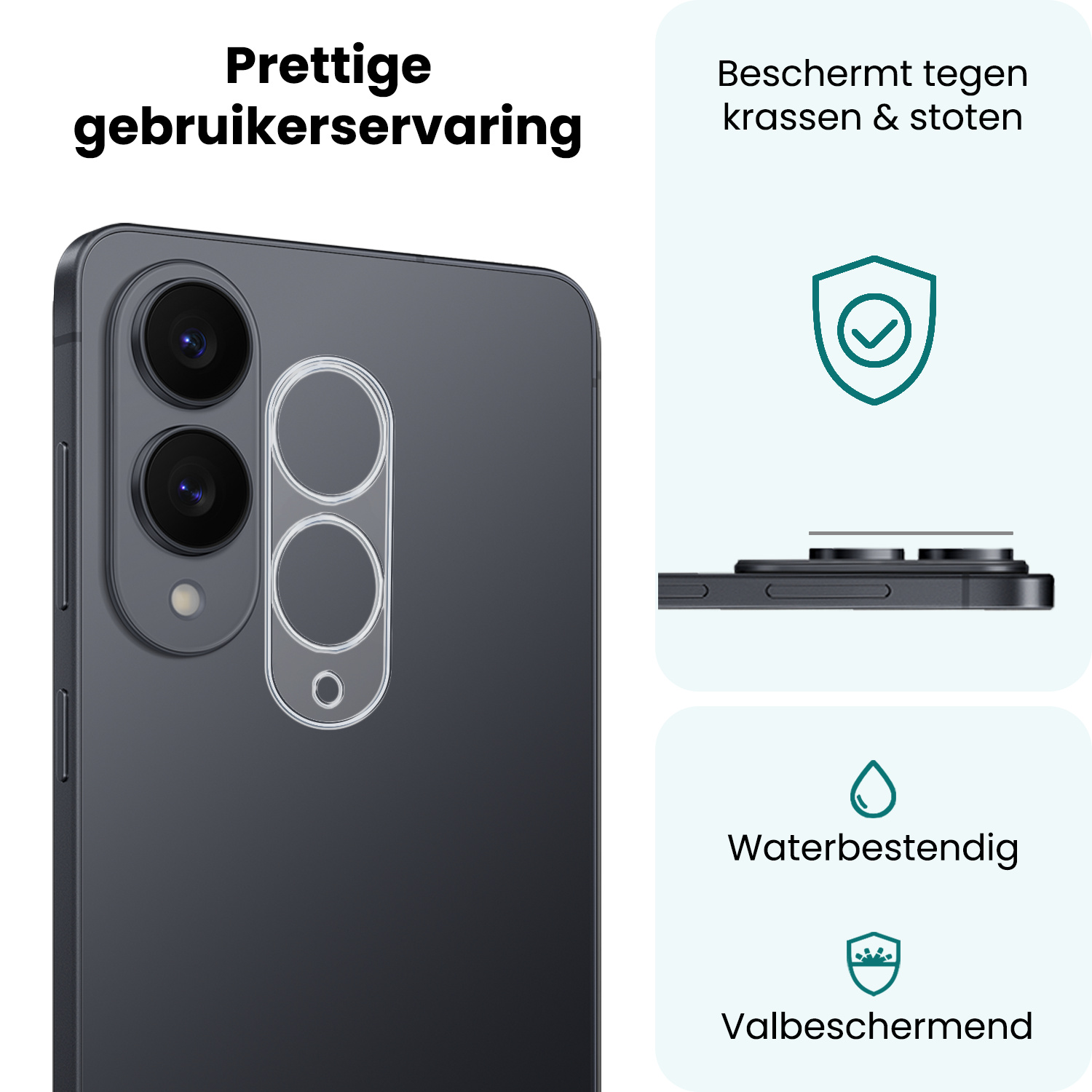 Forterra Forterra Samsung Galaxy S25 Edge Camera Screenprotector - 2 PACK