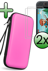 BASEY. BASEY. Nintendo Switch 2 Hoesje Koord Met 2x Screenprotector - Roze