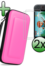 BASEY. BASEY. Nintendo Switch 2 Hoesje Handvat Met 2x Screenprotector - Roze