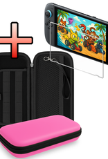 NoXx NoXx Nintendo Switch 2 Hoesje Koord Met Screenprotector - Roze