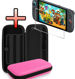 NoXx NoXx Nintendo Switch 2 Hoesje Koord Met Screenprotector - Roze
