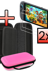 NoXx NoXx Nintendo Switch 2 Hoesje Handvat Met 2x Screenprotector - Roze