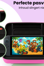 NoXx NoXx Nintendo Switch 2 Hoesje Handvat Met 2x Screenprotector - Roze
