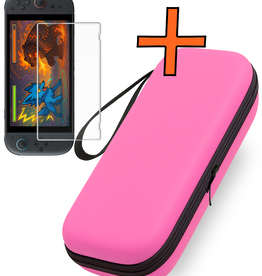 Nomfy Nomfy Nintendo Switch 2 Hoesje Koord Met Screenprotector - Roze