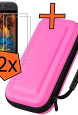Nomfy Nomfy Nintendo Switch 2 Hoesje Handvat Met 2x Screenprotector - Roze