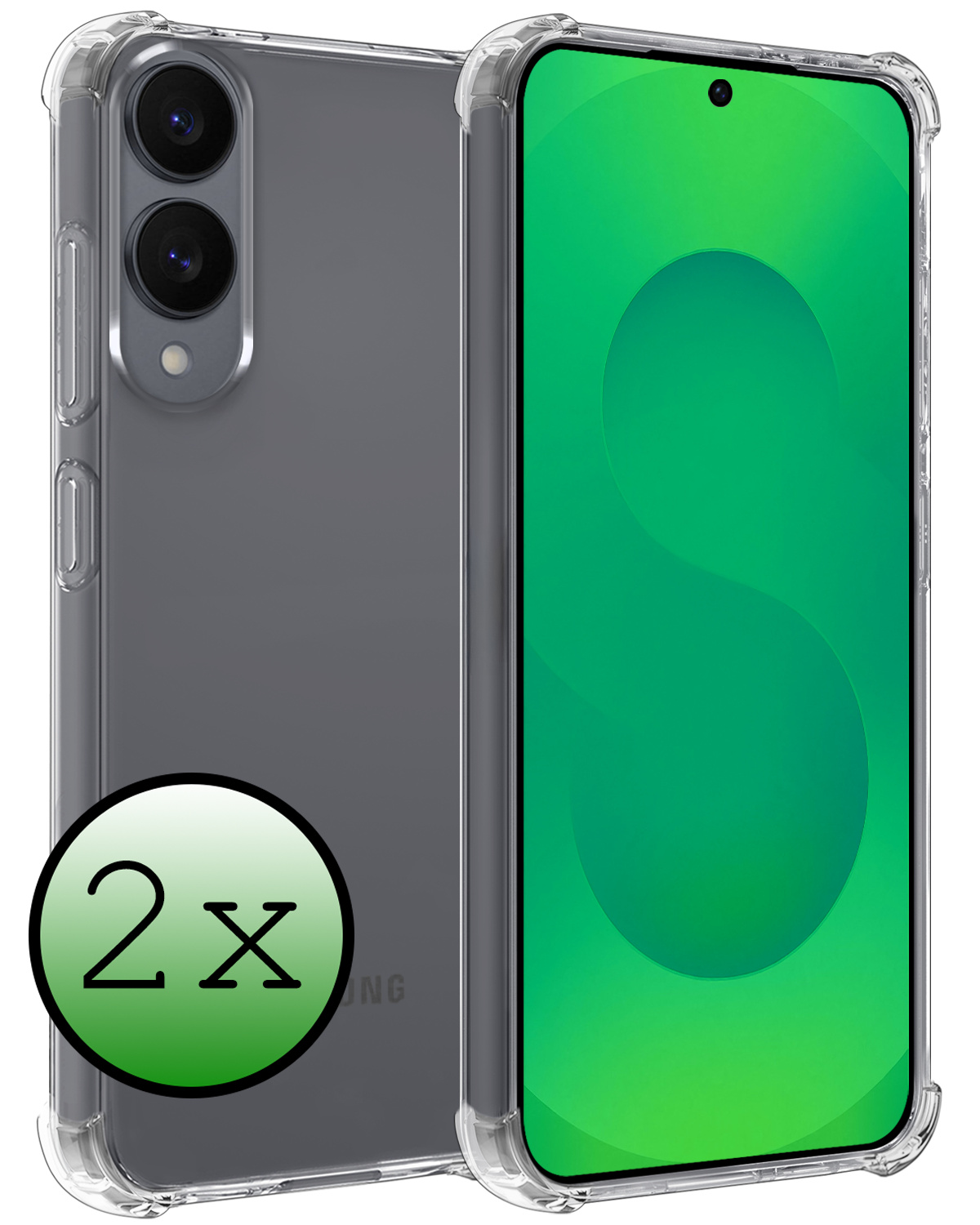 BASEY. BASEY. Samsung Galaxy S25 Edge Hoesje Shockproof - Transparant - 2 PACK