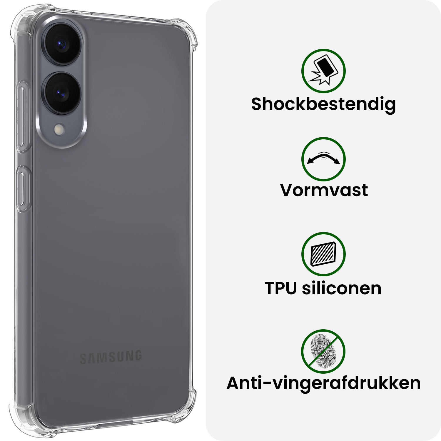 BASEY. BASEY. Samsung Galaxy S25 Edge Hoesje Shockproof - Transparant - 2 PACK