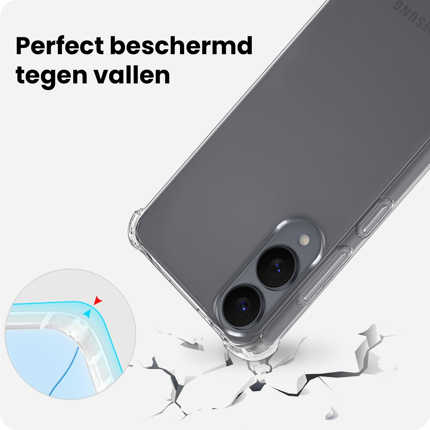 BASEY. BASEY. Samsung Galaxy S25 Edge Hoesje Shockproof Met Screenprotector