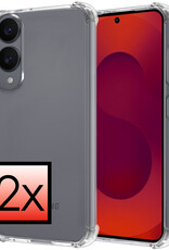 NoXx NoXx Samsung Galaxy S25 Edge Hoesje Shockproof - Transparant - 2 PACK