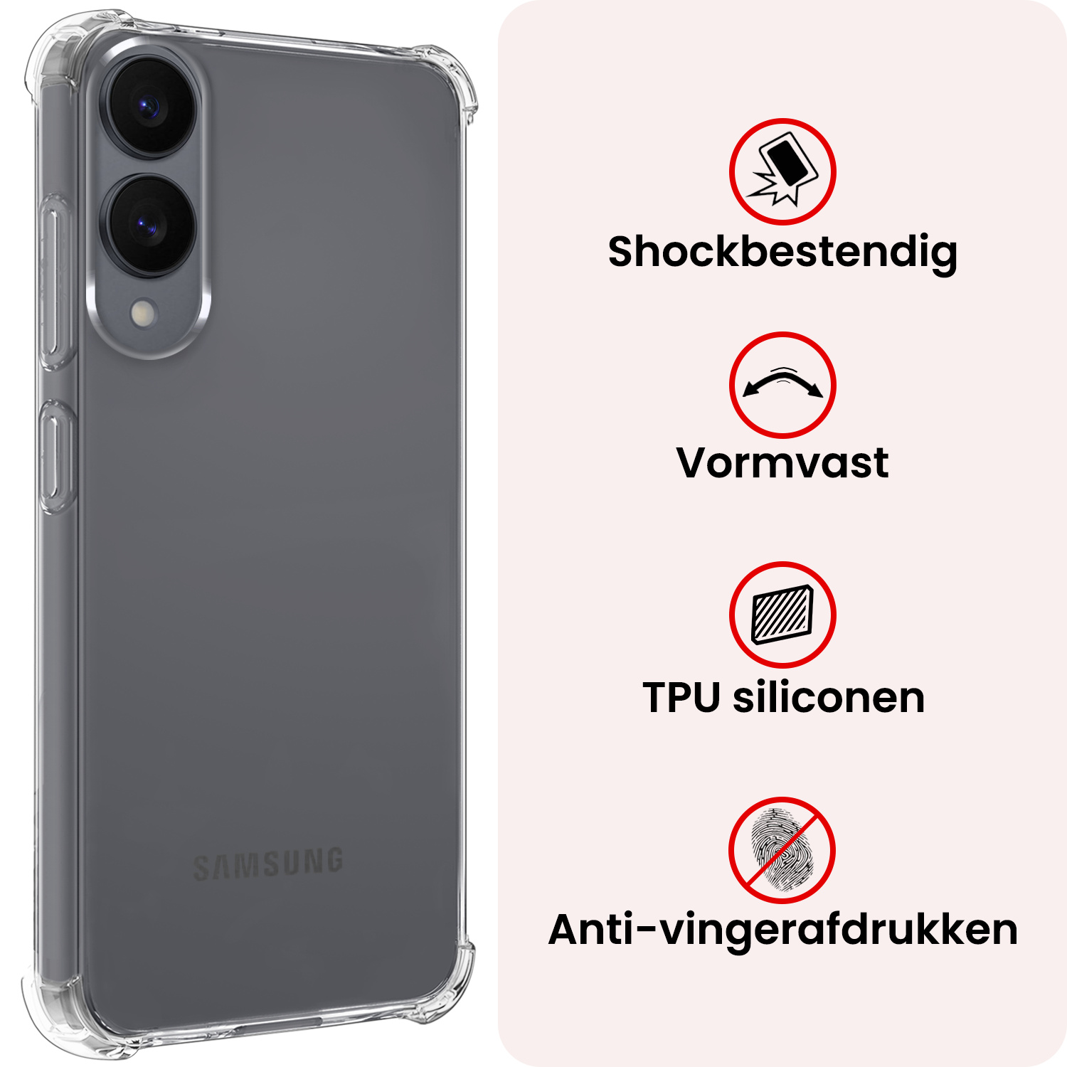 NoXx NoXx Samsung Galaxy S25 Edge Hoesje Shockproof Met Screenprotector