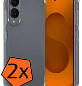 Nomfy Nomfy Samsung Galaxy S25 Edge Hoesje Shockproof - Transparant - 2 PACK