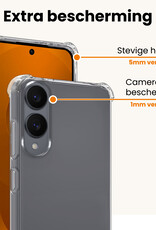 Nomfy Nomfy Samsung Galaxy S25 Edge Hoesje Shockproof - Transparant - 2 PACK