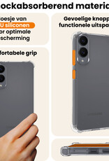 Nomfy Nomfy Samsung Galaxy S25 Edge Hoesje Shockproof - Transparant - 2 PACK