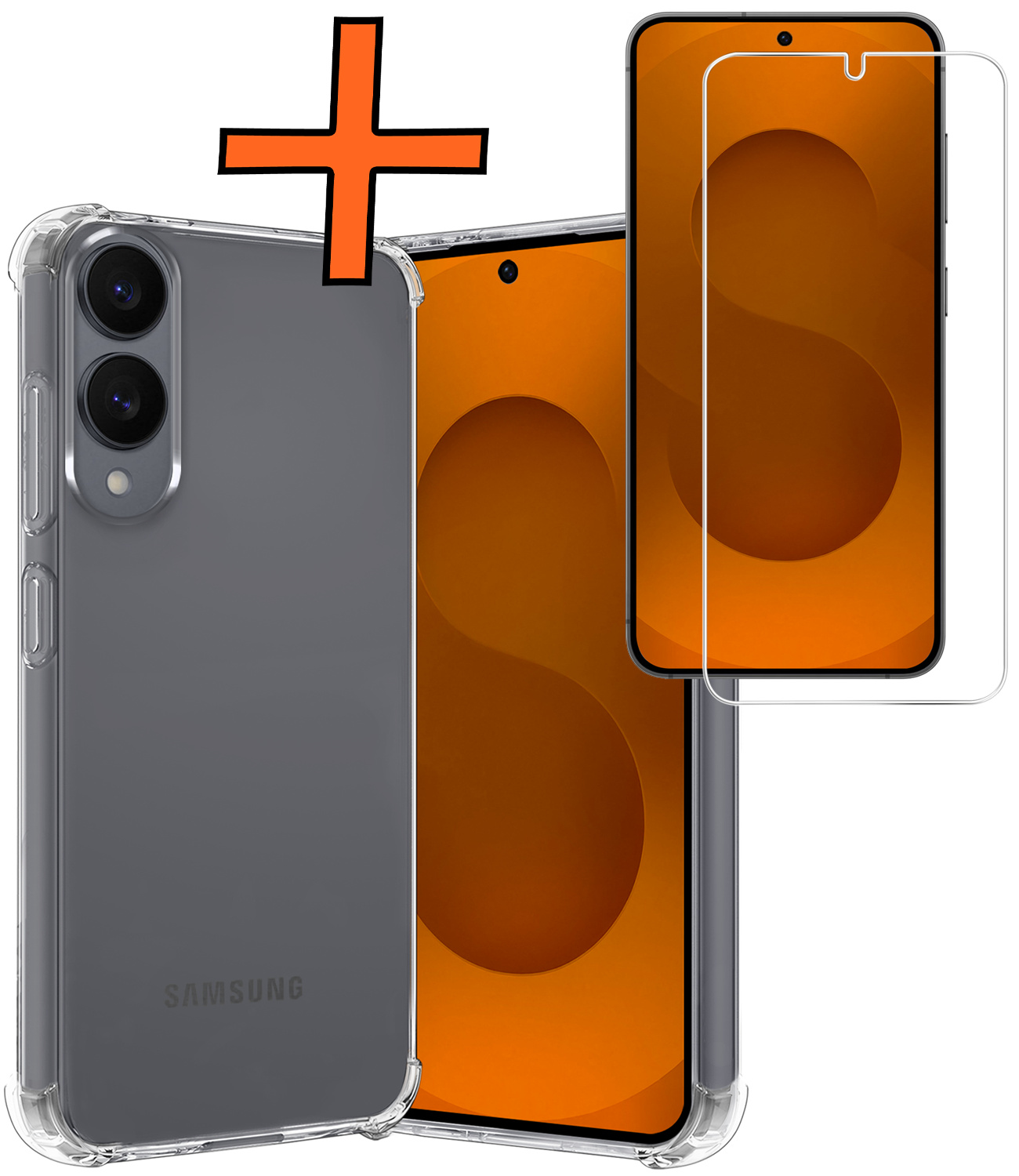 Nomfy Nomfy Samsung Galaxy S25 Edge Hoesje Shockproof Met Screenprotector