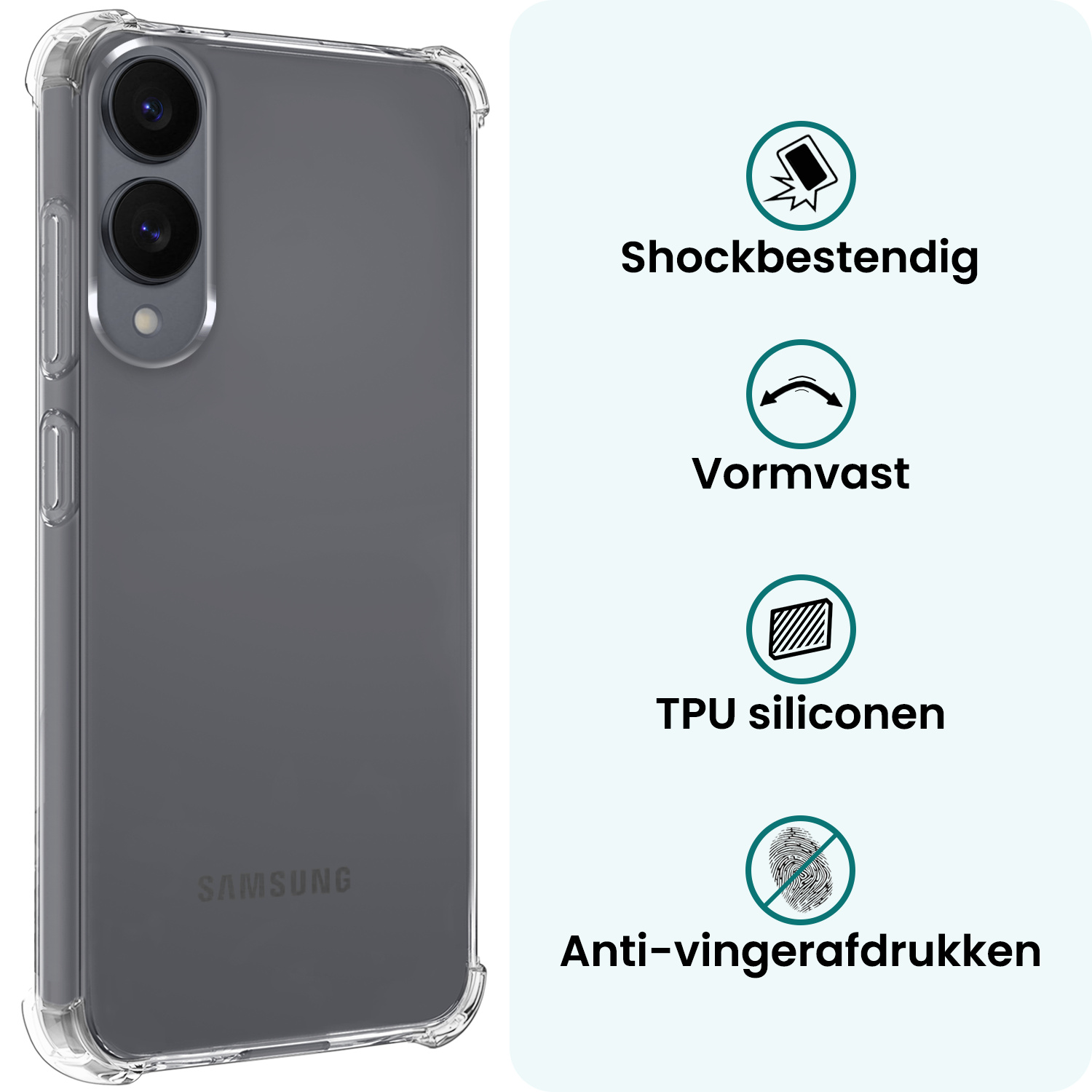 Forterra Forterra Samsung Galaxy S25 Edge Hoesje Shockproof - Transparant - 2 PACK