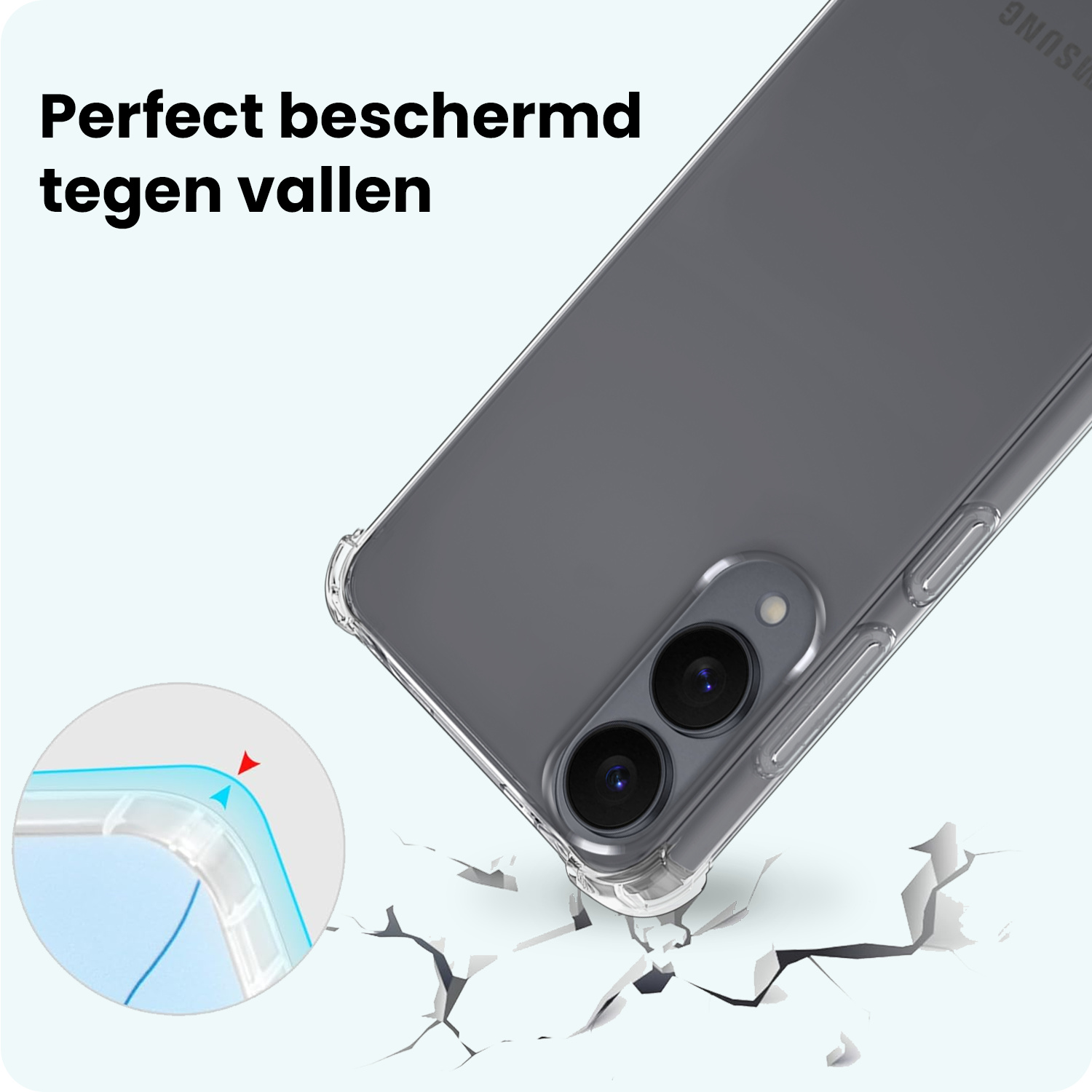 Forterra Forterra Samsung Galaxy S25 Edge Hoesje Shockproof - Transparant - 2 PACK