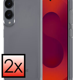 NoXx NoXx Samsung Galaxy S25 Edge Hoesje Siliconen - Transparant - 2 PACK