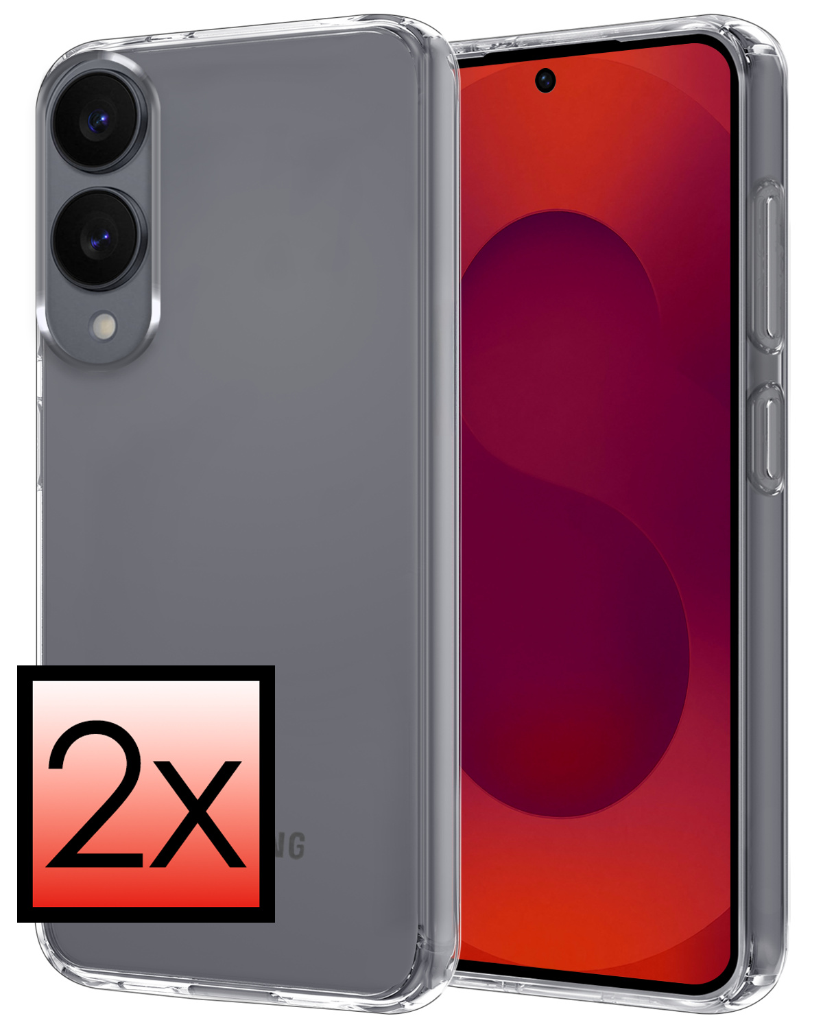 NoXx NoXx Samsung Galaxy S25 Edge Hoesje Siliconen - Transparant - 2 PACK