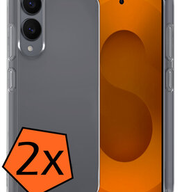 Nomfy Nomfy Samsung Galaxy S25 Edge Hoesje Siliconen - Transparant - 2 PACK