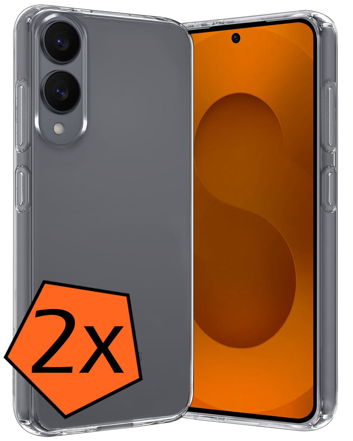 Nomfy Nomfy Samsung Galaxy S25 Edge Hoesje Siliconen - Transparant - 2 PACK