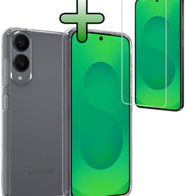 BASEY. BASEY. Samsung Galaxy S25 Edge Hoesje Siliconen Met Screenprotector - Transparant
