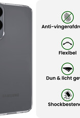 BASEY. BASEY. Samsung Galaxy S25 Edge Hoesje Siliconen Met Screenprotector - Transparant