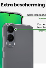BASEY. BASEY. Samsung Galaxy S25 Edge Hoesje Siliconen Met Screenprotector - Transparant