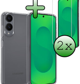 BASEY. BASEY. Samsung Galaxy S25 Edge Hoesje Siliconen Met 2x Screenprotector - Transparant