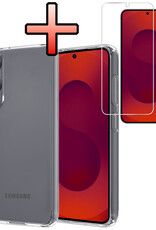 NoXx NoXx Samsung Galaxy S25 Edge Hoesje Siliconen Met Screenprotector - Transparant
