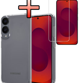 NoXx NoXx Samsung Galaxy S25 Edge Hoesje Siliconen Met Screenprotector - Transparant