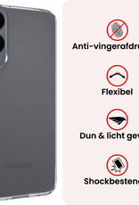 NoXx NoXx Samsung Galaxy S25 Edge Hoesje Siliconen Met Screenprotector - Transparant