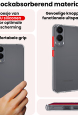 NoXx NoXx Samsung Galaxy S25 Edge Hoesje Siliconen Met Screenprotector - Transparant