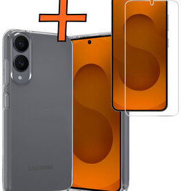 Nomfy Nomfy Samsung Galaxy S25 Edge Hoesje Siliconen Met Screenprotector - Transparant